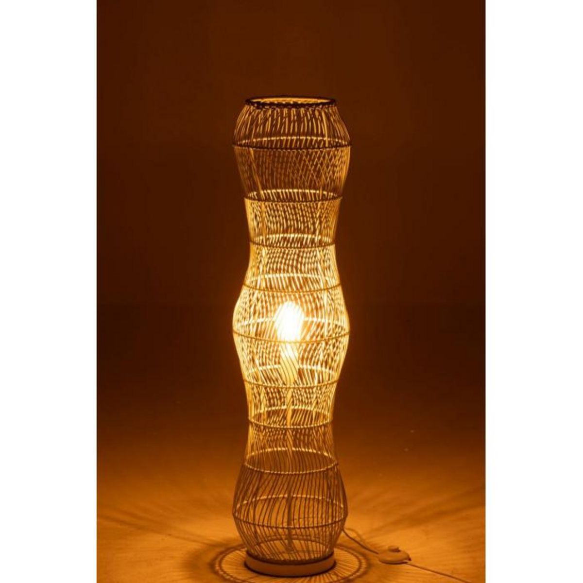 Paris Prix Lampadaire Torsade en Rotin  Etta  101cm Vert