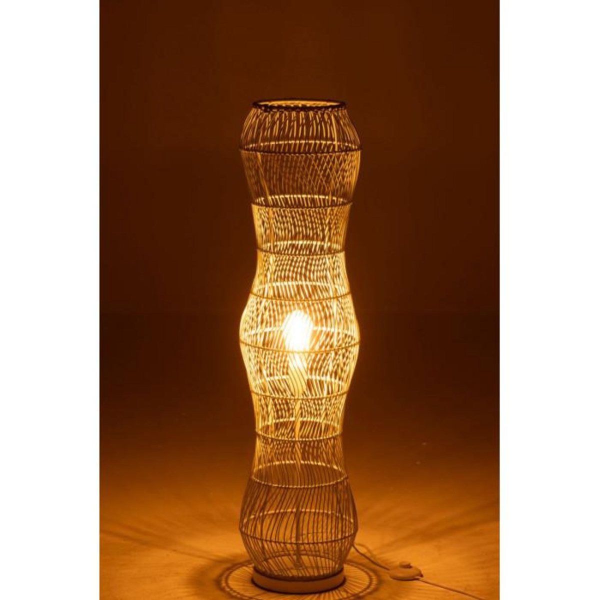 Paris Prix Lampadaire Torsade en Rotin  Etta  101cm Vert