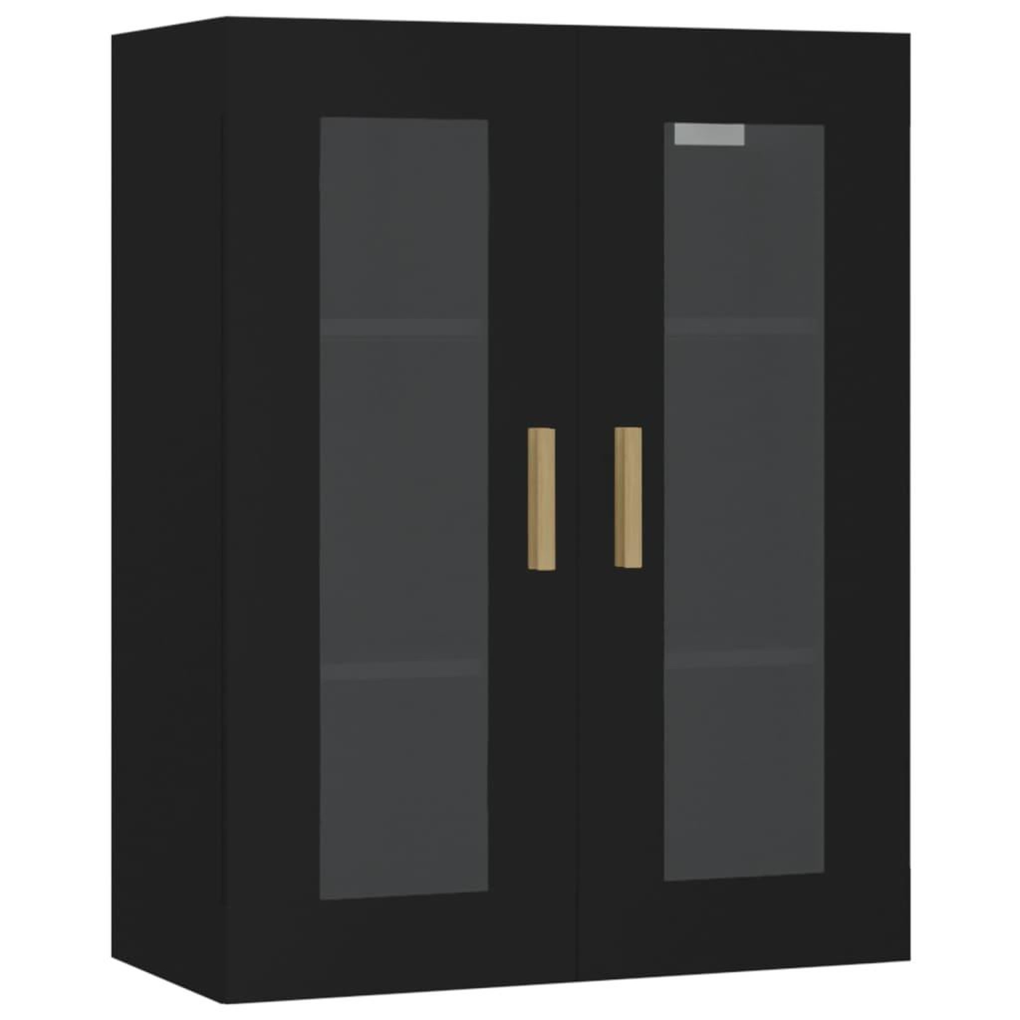 Voir la diapositive 2 : VIDAXL Armoire murale suspendue Noir 69,5x34x90 cm