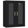 Voir la diapositive 2 : VIDAXL Armoire murale suspendue Noir 69,5x34x90 cm