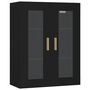 Voir la diapositive 2 : VIDAXL Armoire murale suspendue Noir 69,5x34x90 cm