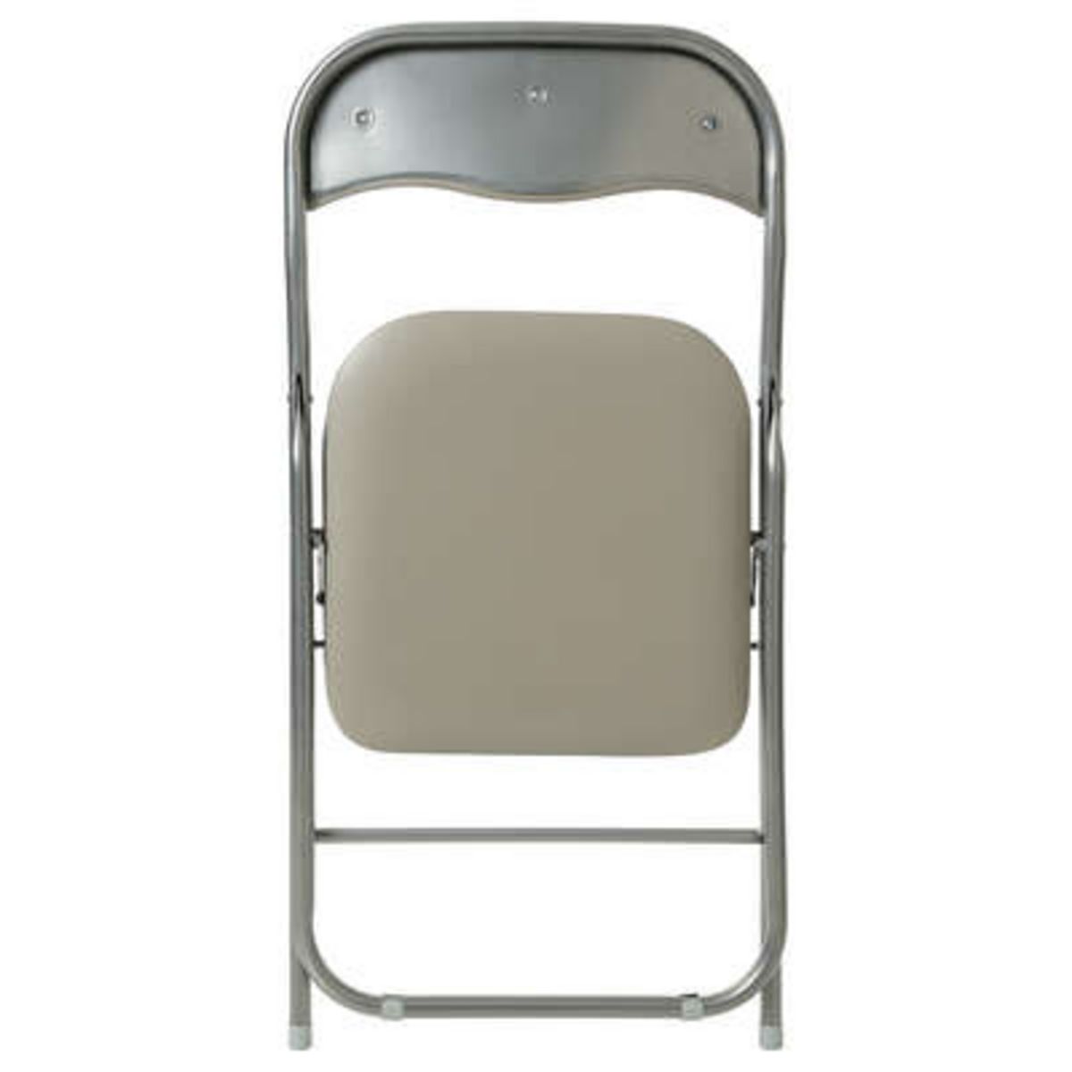 Chaise pliante assise et dossier PU pieds métal 