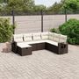 Voir la diapositive 1 : VIDAXL Salon de jardin avec coussins 7 pcs marron resine tressee