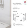 Voir la diapositive 3 : AURYS Paroi de douche - AURYS - BALEARES - Verre Timesless clair 6 mm - L.198 x l.100 cm