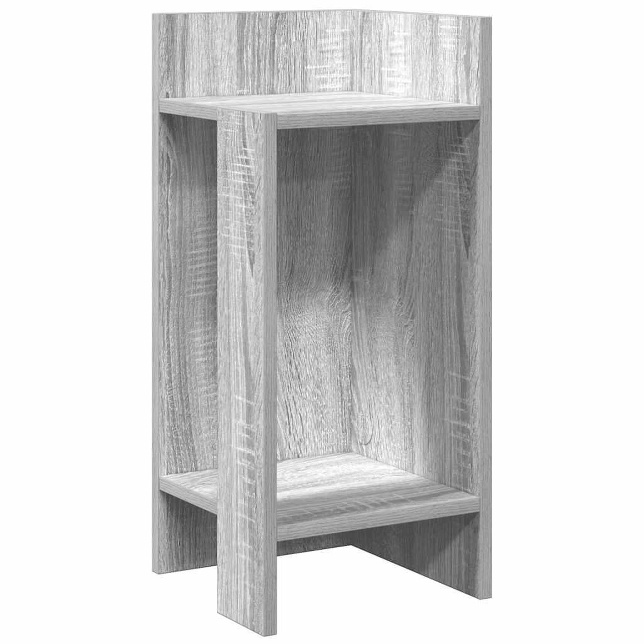 Voir la diapositive 2 : VIDAXL Table d'appoint avec etagere sonoma gris 25,5x27x60 cm