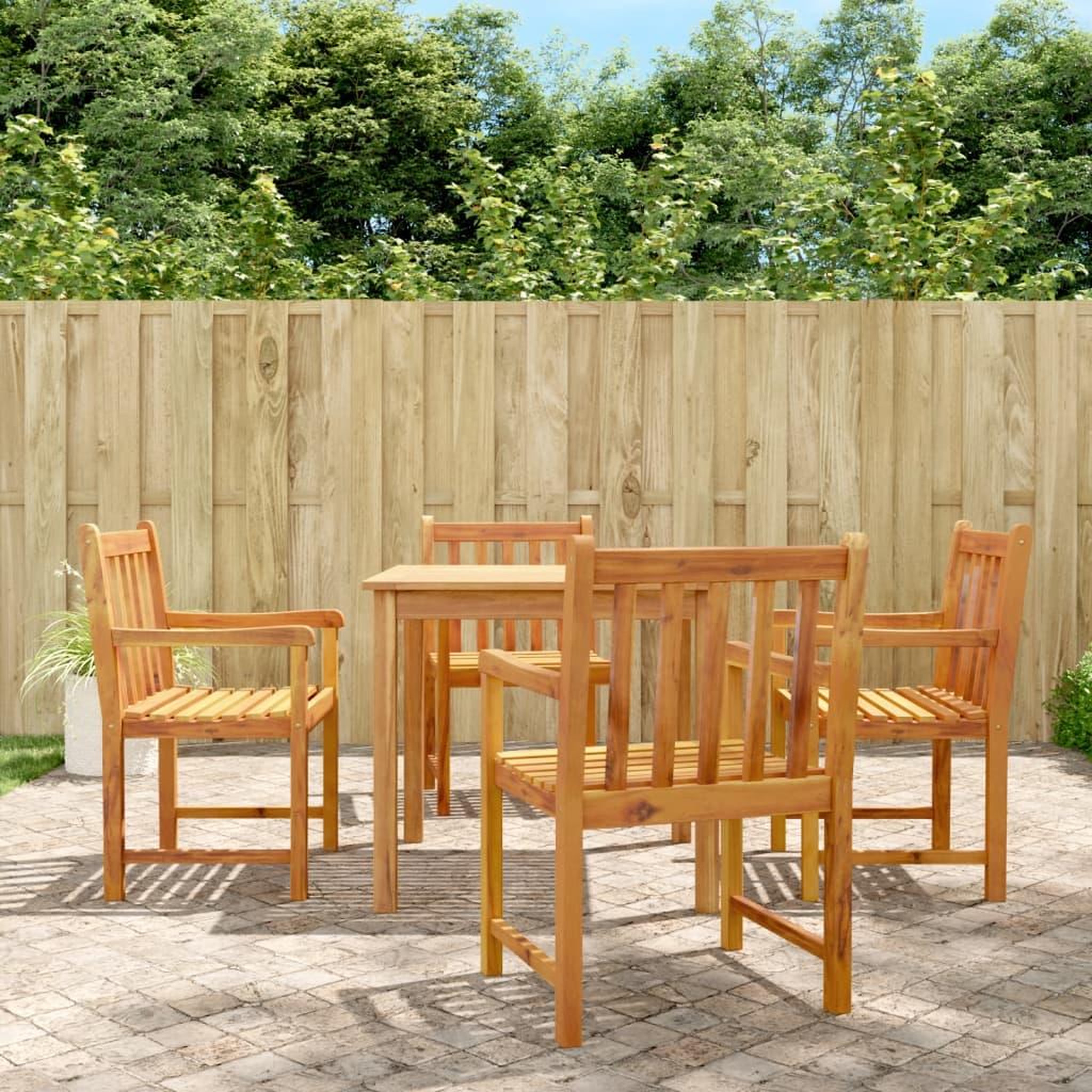 VIDAXL Chaises de jardin lot de 4 56x55,5x90 bois massif d'acacia