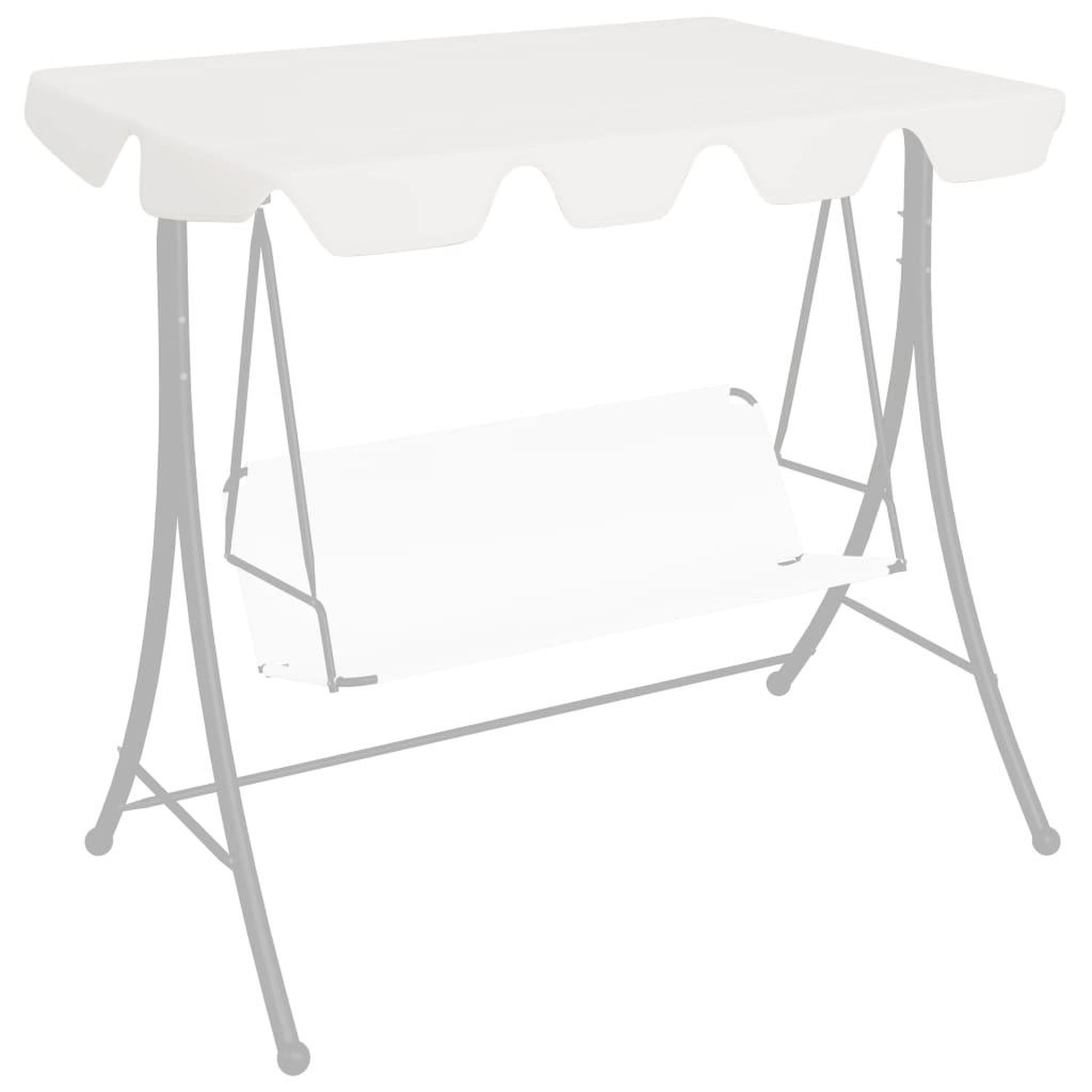 Voir la diapositive 1 : VIDAXL Toit de rechange de balançoire blanc 188/168x145/110 cm