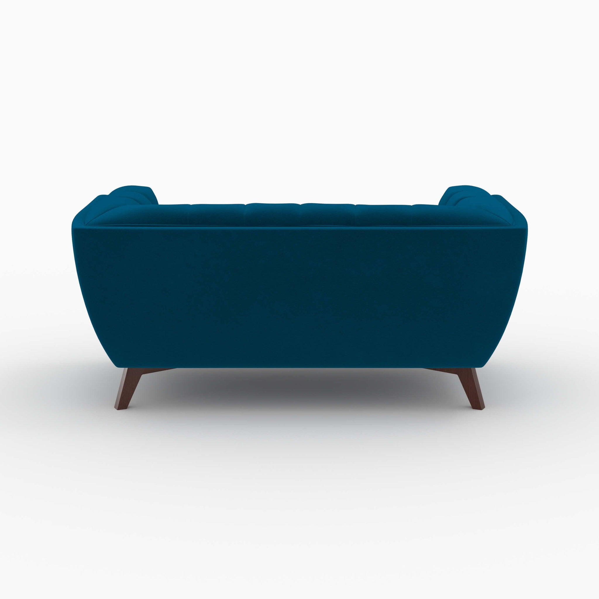 Voir la diapositive 2 : MAISON PAVANE Ensemble canapé et fauteuil en velours bleu 3 places-mona