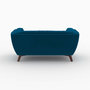 Voir la diapositive 2 : MAISON PAVANE Ensemble canapé et fauteuil en velours bleu 3 places-Mona