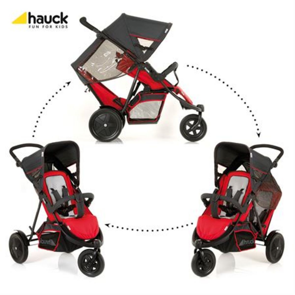 HAUCK Poussette double Freerider 2 en 1