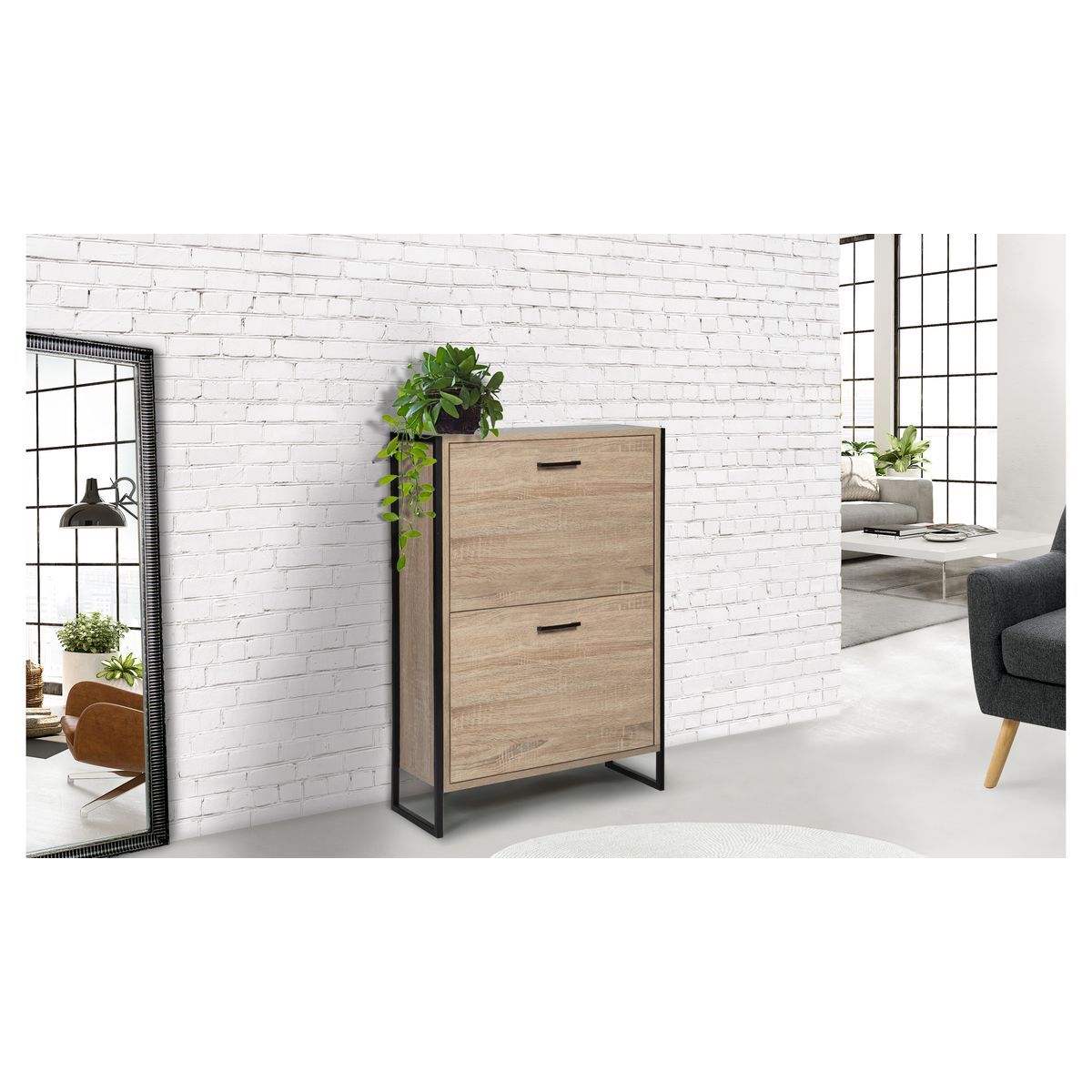 Meuble chaussures 2 portes THEO