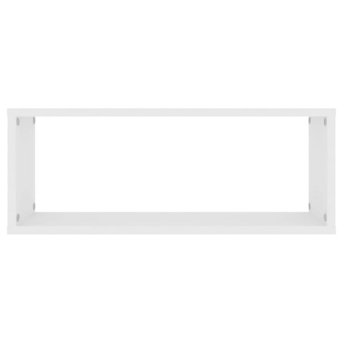 VIDAXL Etageres murales cube 4 pcs Blanc 60x15x23 cm Bois d'ingenierie
