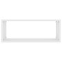 Voir la diapositive 5 : VIDAXL Etageres murales cube 4 pcs Blanc 60x15x23 cm Bois d'ingenierie