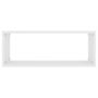 Voir la diapositive 5 : VIDAXL Etageres murales cube 4 pcs Blanc 60x15x23 cm Bois d'ingenierie