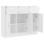 Voir la diapositive 6 : VIDAXL Buffet blanc 91x28x75 cm bois d ingénierie