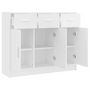 Voir la diapositive 6 : VIDAXL Buffet blanc 91x28x75 cm bois d ingénierie