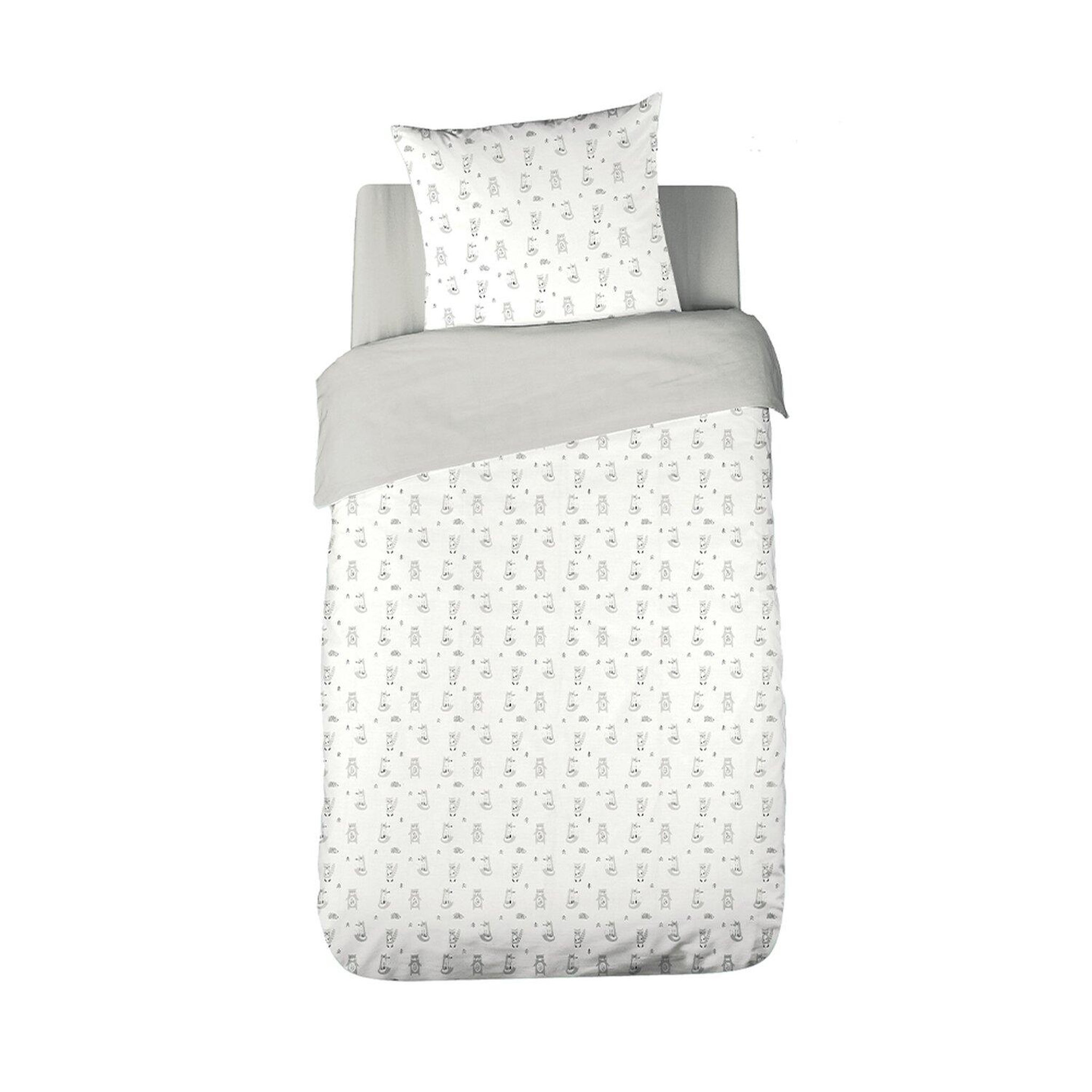 Voir la diapositive 2 : Home collection Parure housse de couette 2pcs 140x200cm 100%gaze de coton 57fils foret