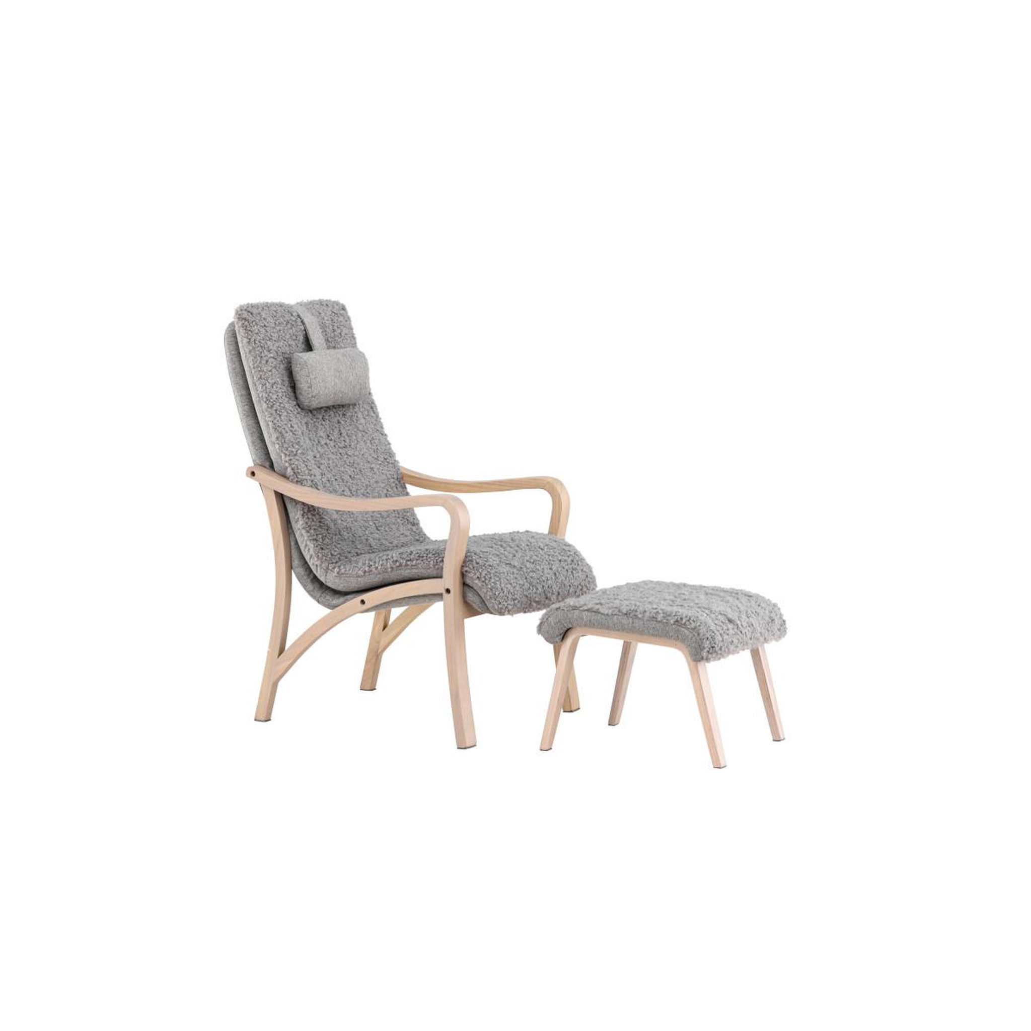 Voir la diapositive 4 : Paris Prix Fauteuil avec repose-pieds  faro  107cm gris