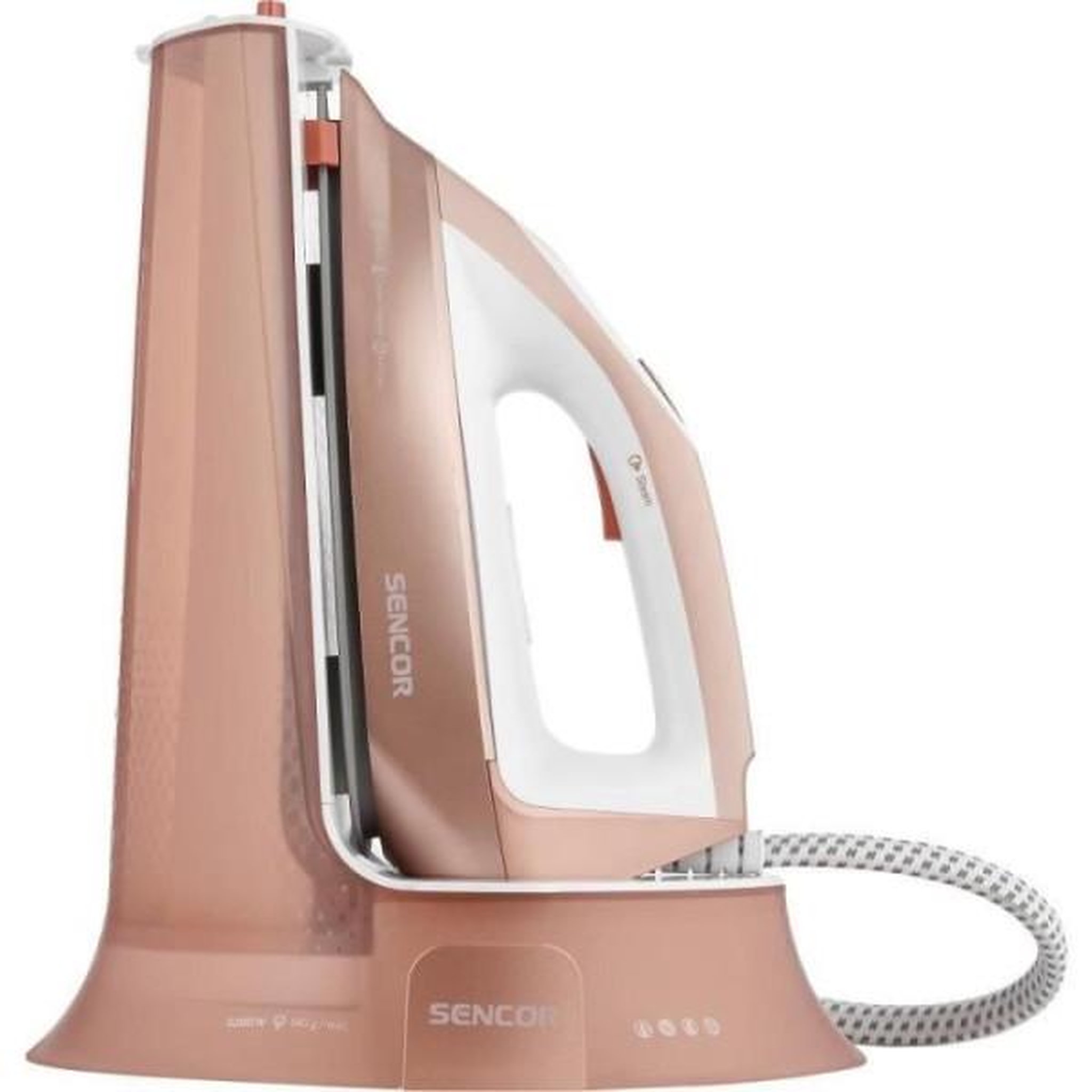 Voir la diapositive 4 : SENCO Centrale vapeur Sencor SSI 0910RS puissance 3200 W blanc et rose