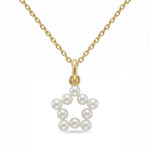 L'ATELIER D'AZUR Pendentif Etoile - Perles et Or Jaune - Chaine Dorée Offerte