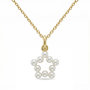 Voir la diapositive 1 : L'ATELIER D'AZUR Pendentif Etoile - Perles et Or Jaune - Chaine Dorée Offerte