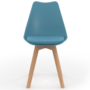 Voir la diapositive 3 : ID MARKET Lot de 8 chaises scandinaves SARA mix color pastel rose x2, blanc x2, gris clair x2, bleu x2