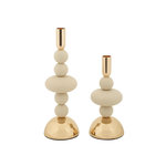 Paris Prix Lot de 2 Chandeliers  Galaxy  30cm Crème & Or