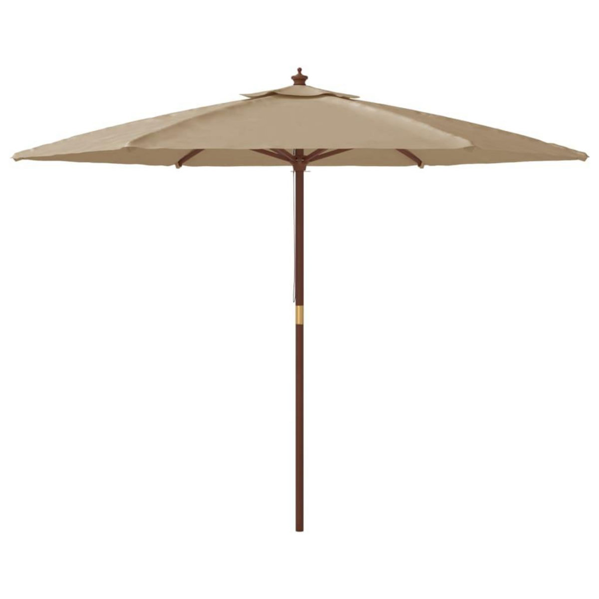 VIDAXL Parasol de jardin avec mat en bois taupe 299x240 cm