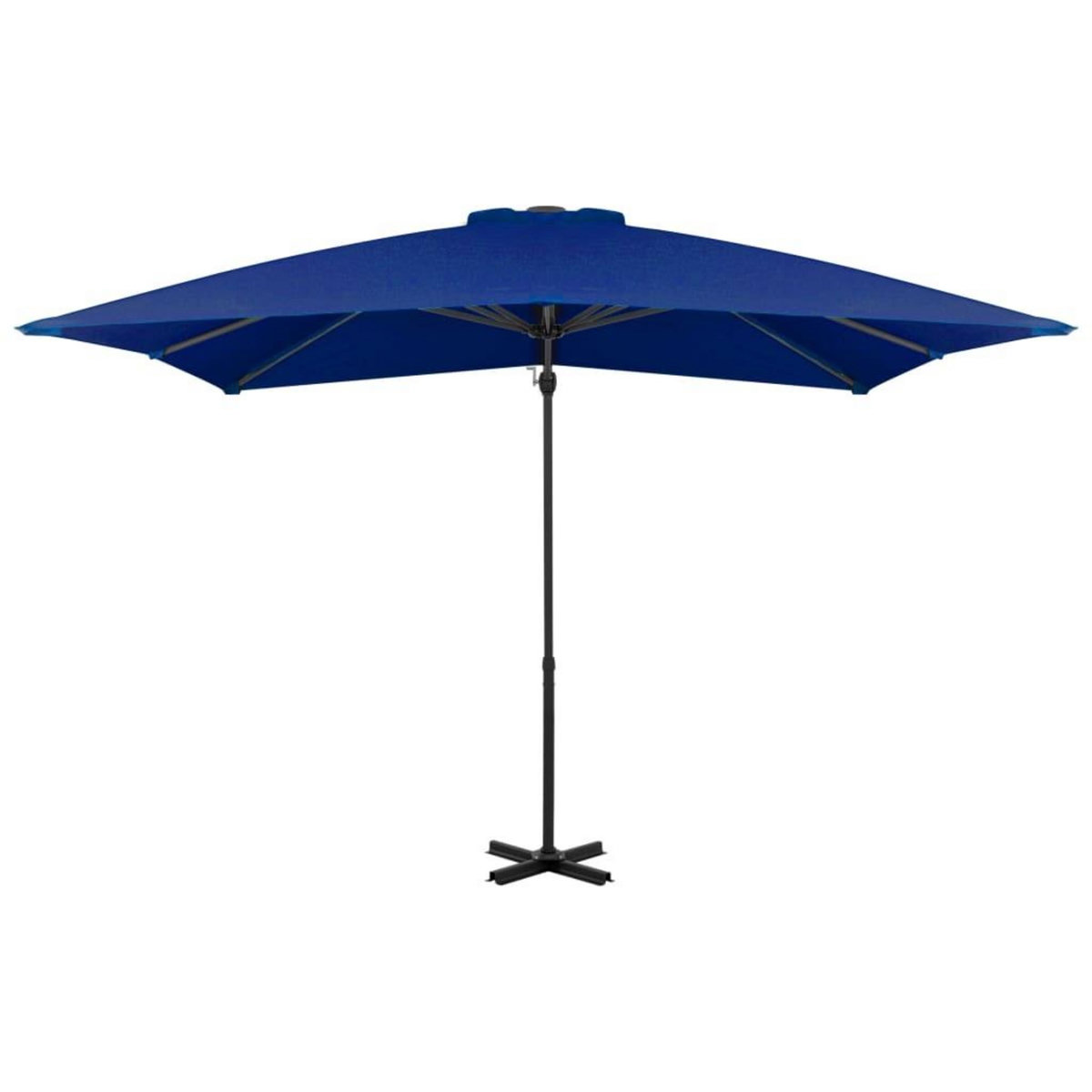VIDAXL Parasol de jardin en porte-a-faux mat en aluminium bleu azure