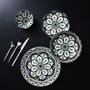 Voir la diapositive 4 : Paris Prix Lot de 6 Assiettes Creuses  Mandala  20cm Vert