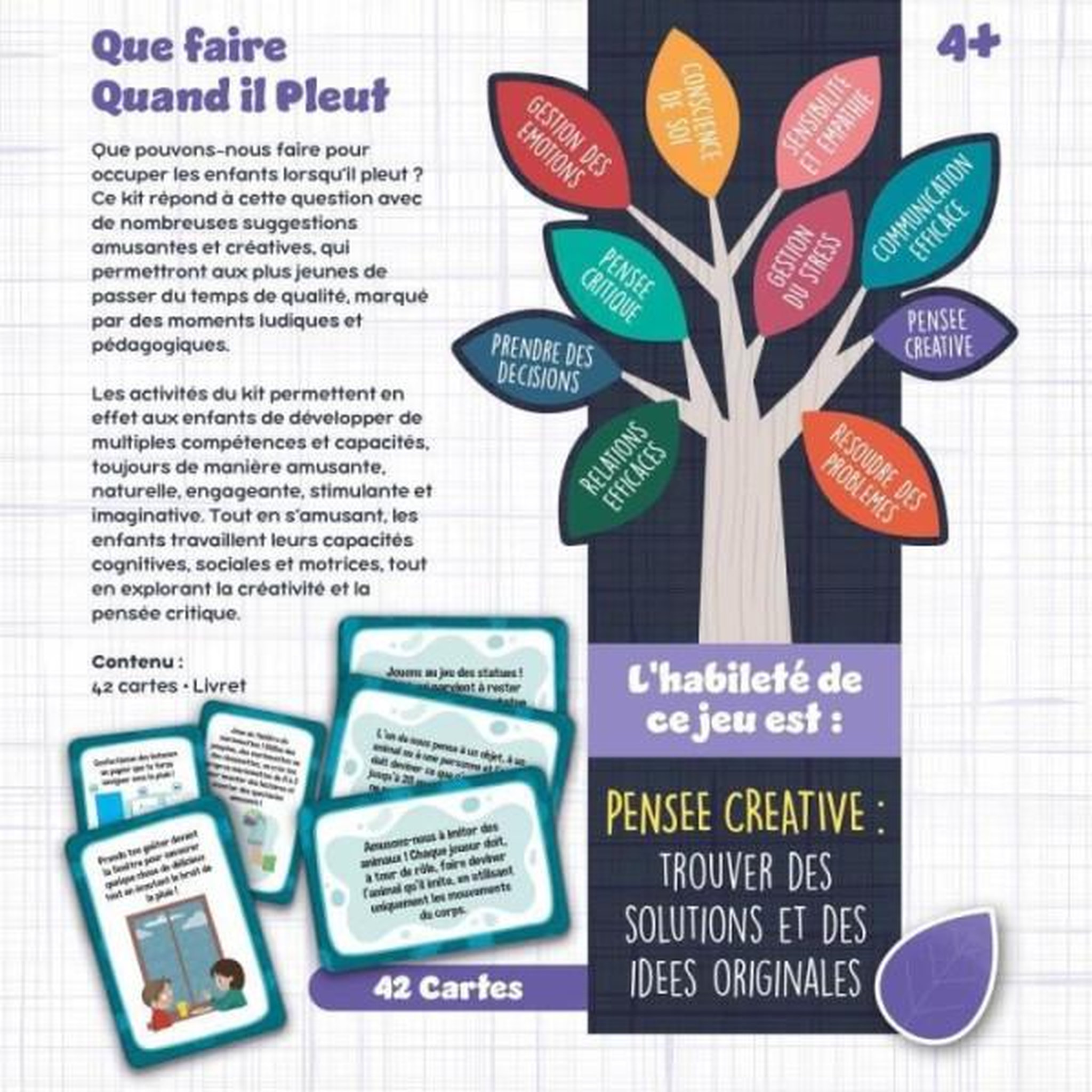 Voir la diapositive 4 : LISCIANI GIOCHI Jeu de cartes S'occuper quand il pleut - Jeu Éducatif - LIFE SKILLS - Cartes illustrées