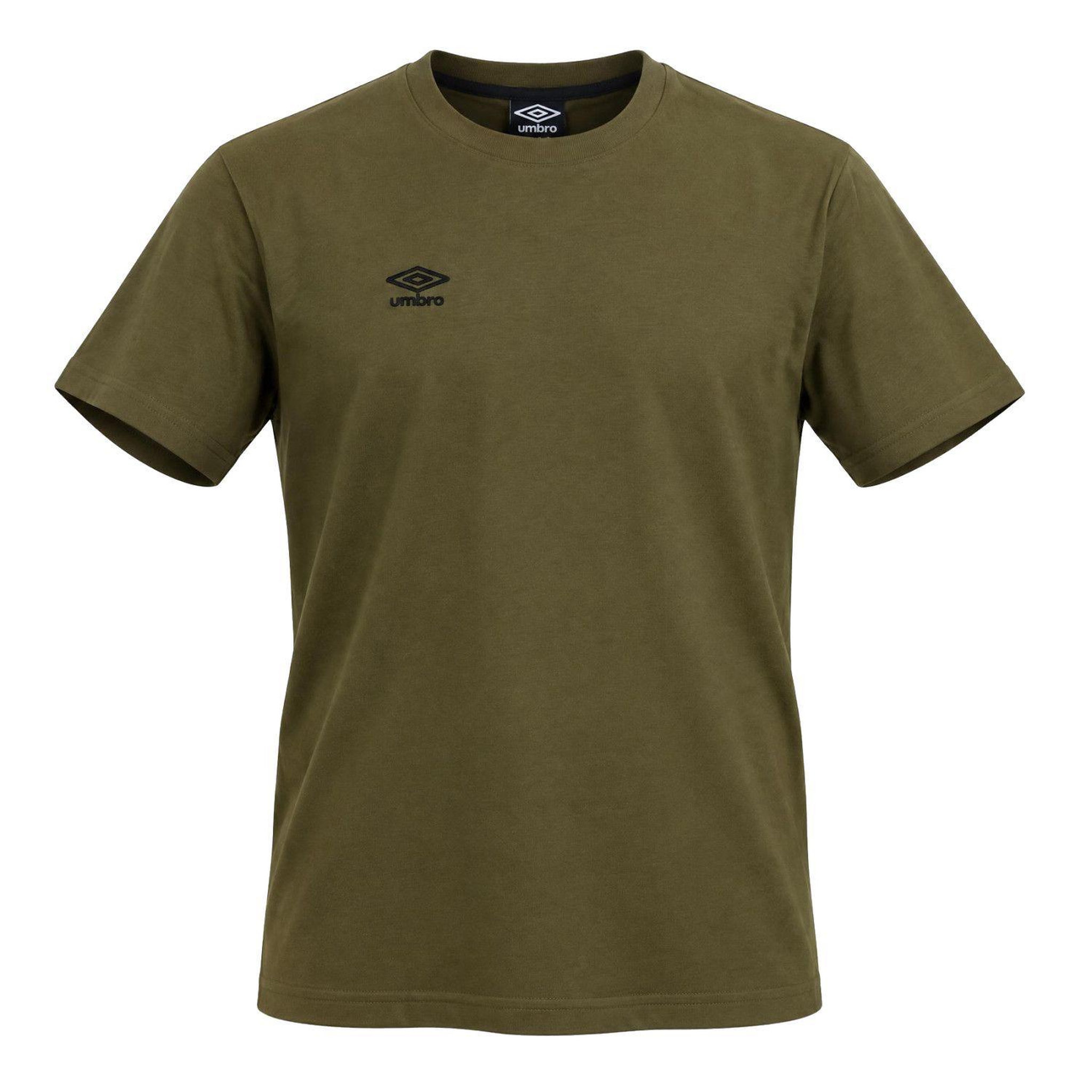 Voir la diapositive 1 : UMBRO T-shirt homme uni col rond regular en coton avec logo brodé 618290