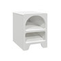 Voir la diapositive 1 : SWEEEK Table de chevet organique effet bois blanc. plusieurs niches 2 compartiments de rangement