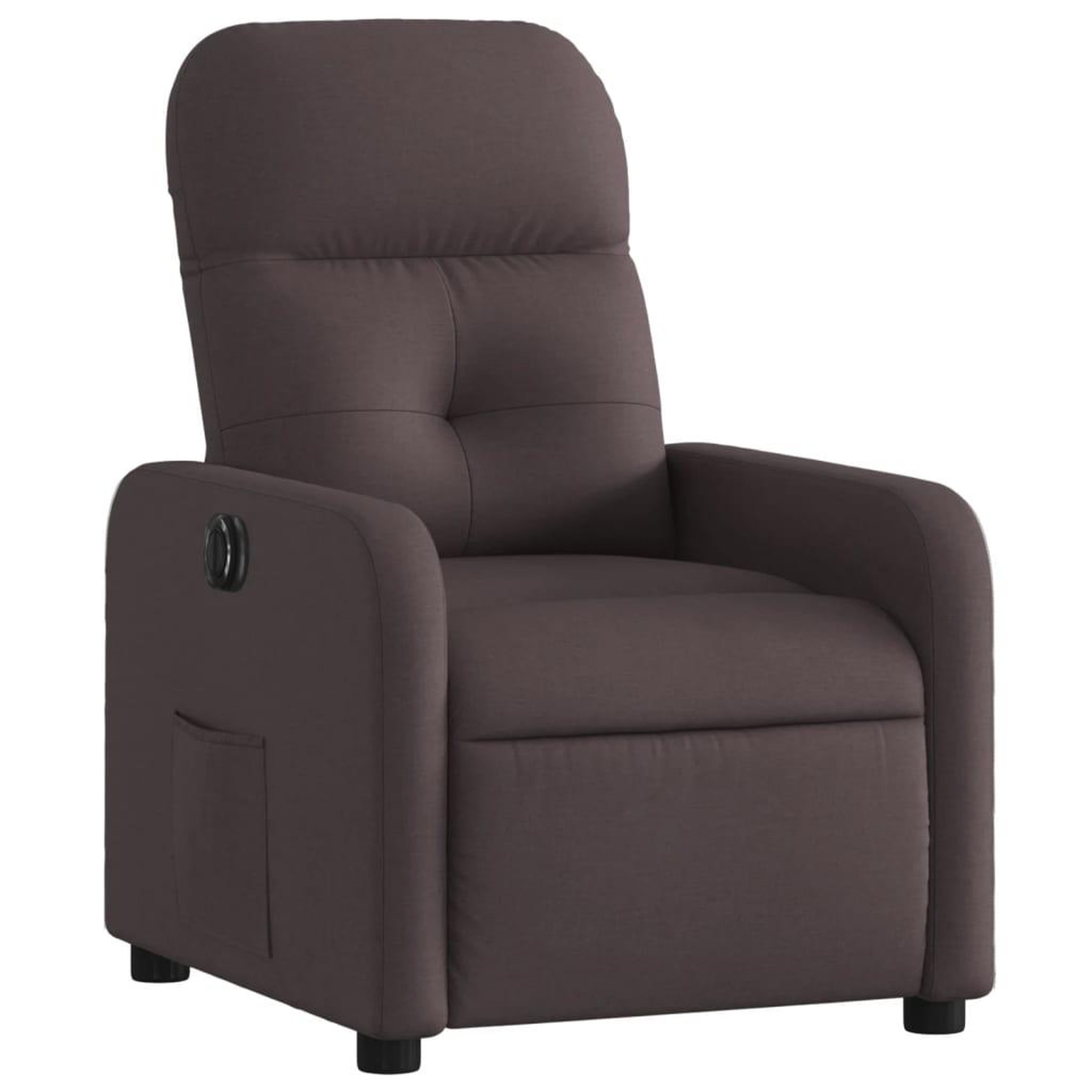 Voir la diapositive 3 : VIDAXL Fauteuil inclinable electrique Marron fonce Tissu