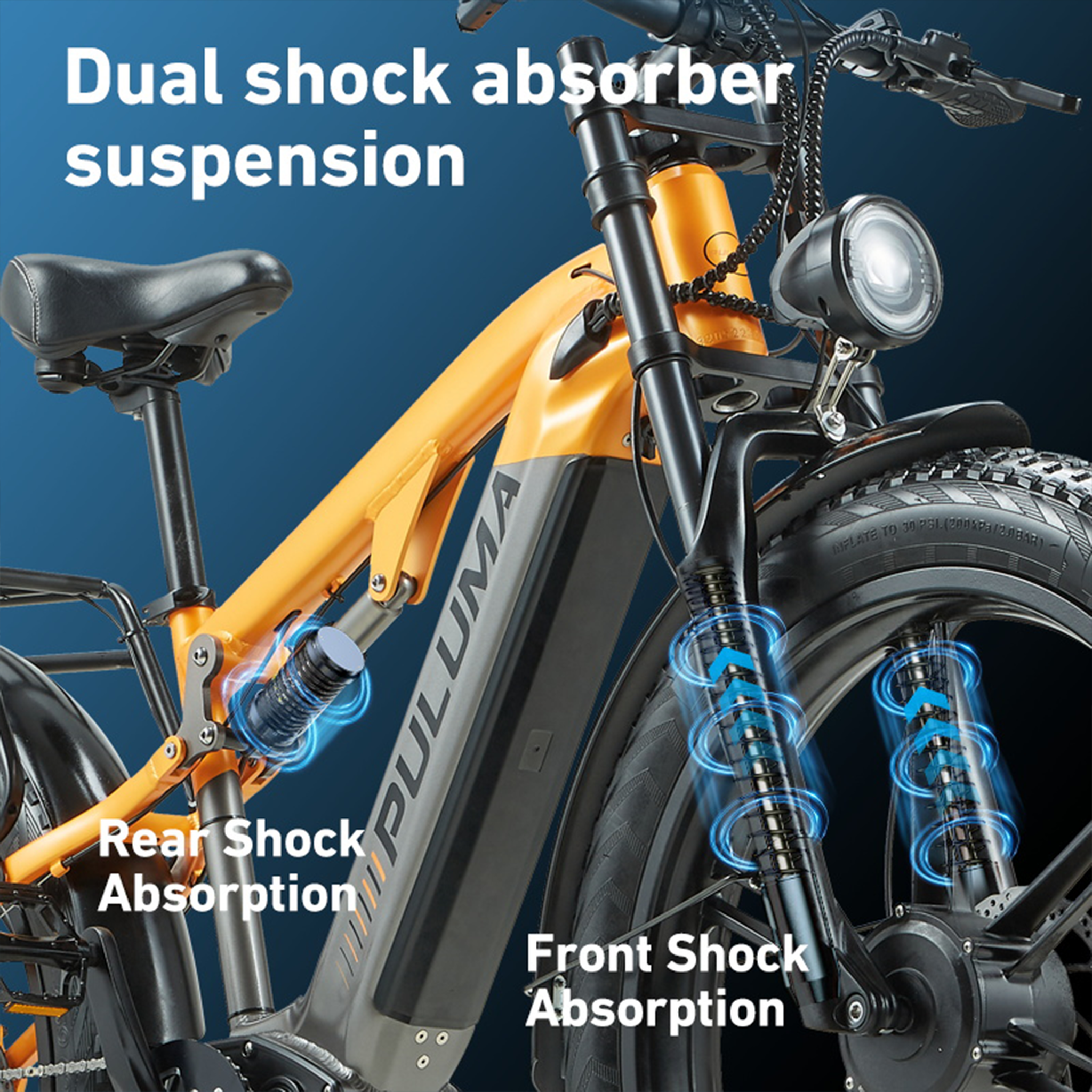 Voir la diapositive 3 : PULUMA Vélo électrique PULUMA PH003, double moteur, batterie 48 V 20 Ah, Fat Bike 26 pouces