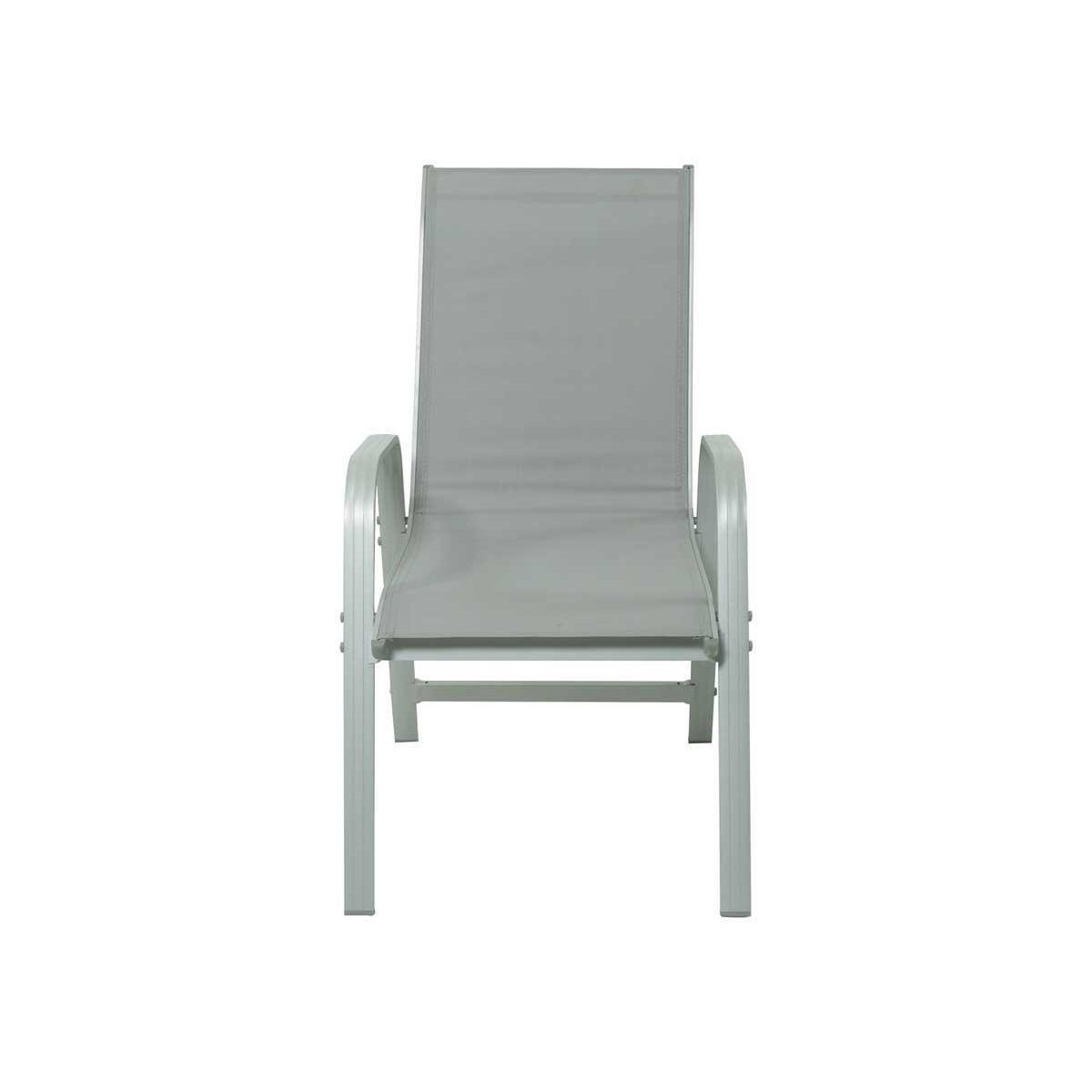 Habitat et Jardin Fauteuil jardin Alu/Textilène  Porto  - Phoenix - Gris clair - Lot de 2
