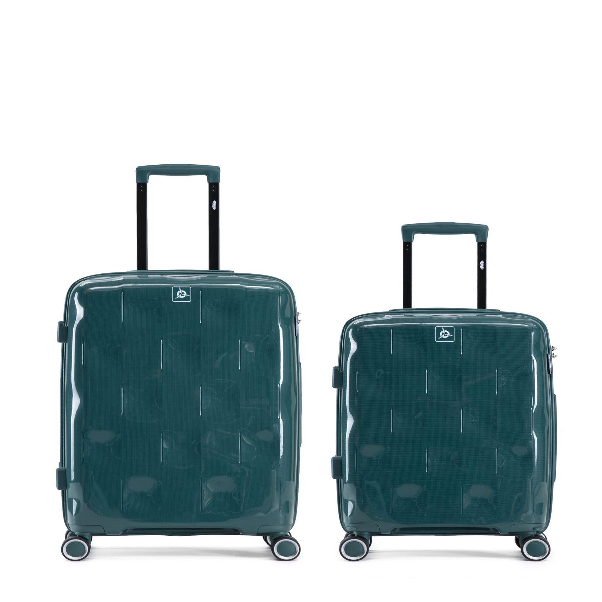 OBAGO Lot de 2 Valises Rigides Taille Moyenne et Cabine AQUILA. Coloris disponibles : Violet, Rouge, Vert, Noir, Marron