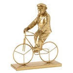 Paris Prix Statuette Déco  Singe Vélo  35cm Or