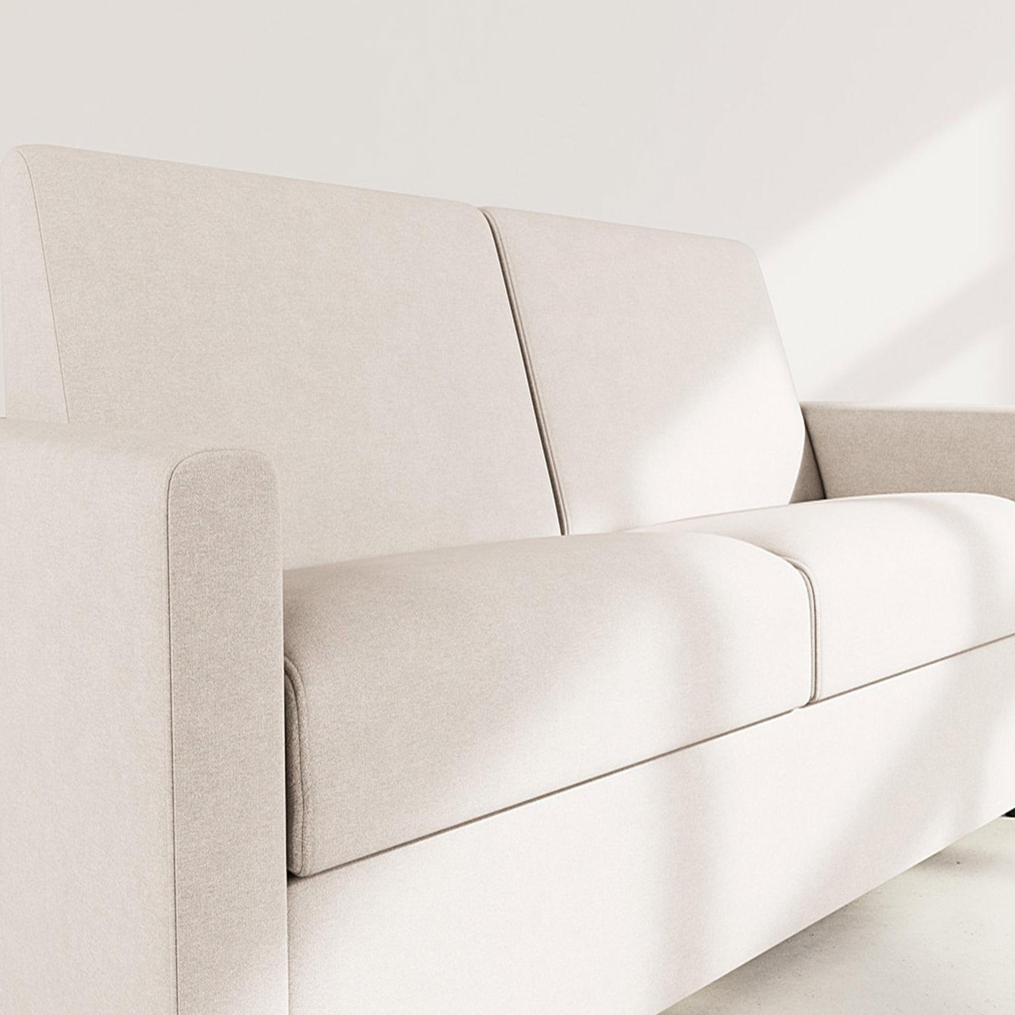 Voir la diapositive 4 : BEST MOBILIER Julia - canapé 3 places convertible express couchage quotidien 140 cm matelas 18 cm en tissu