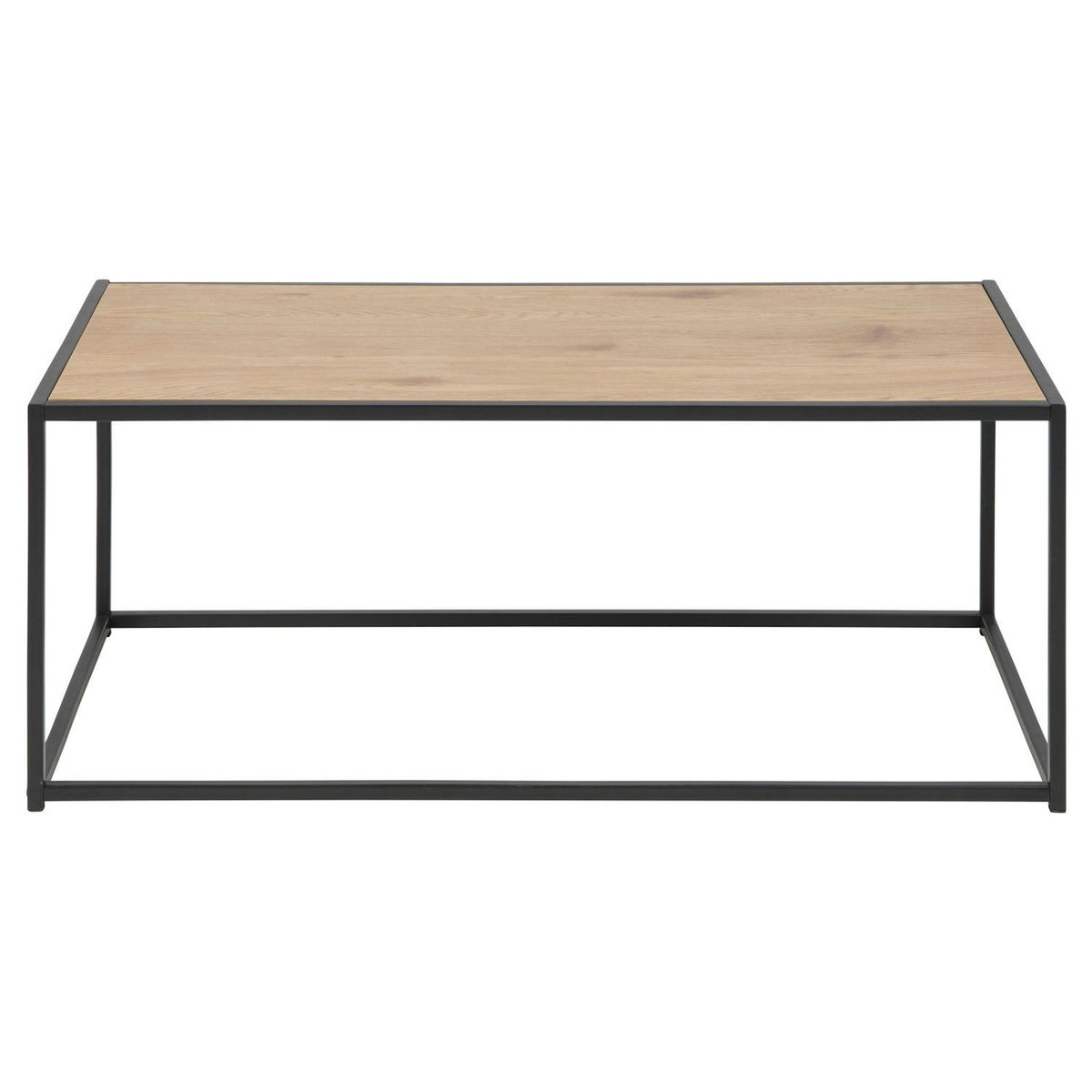 TOILINUX Table basse rectangulaire en MDF et métal