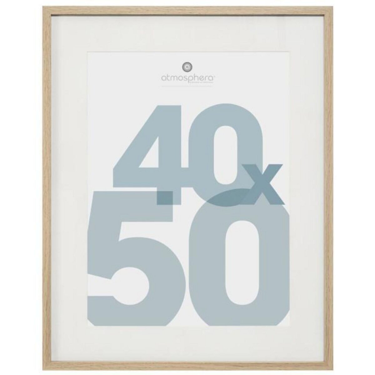 ATMOSPHERA Cadre Photo en Verre  Manu  40x50cm Naturel