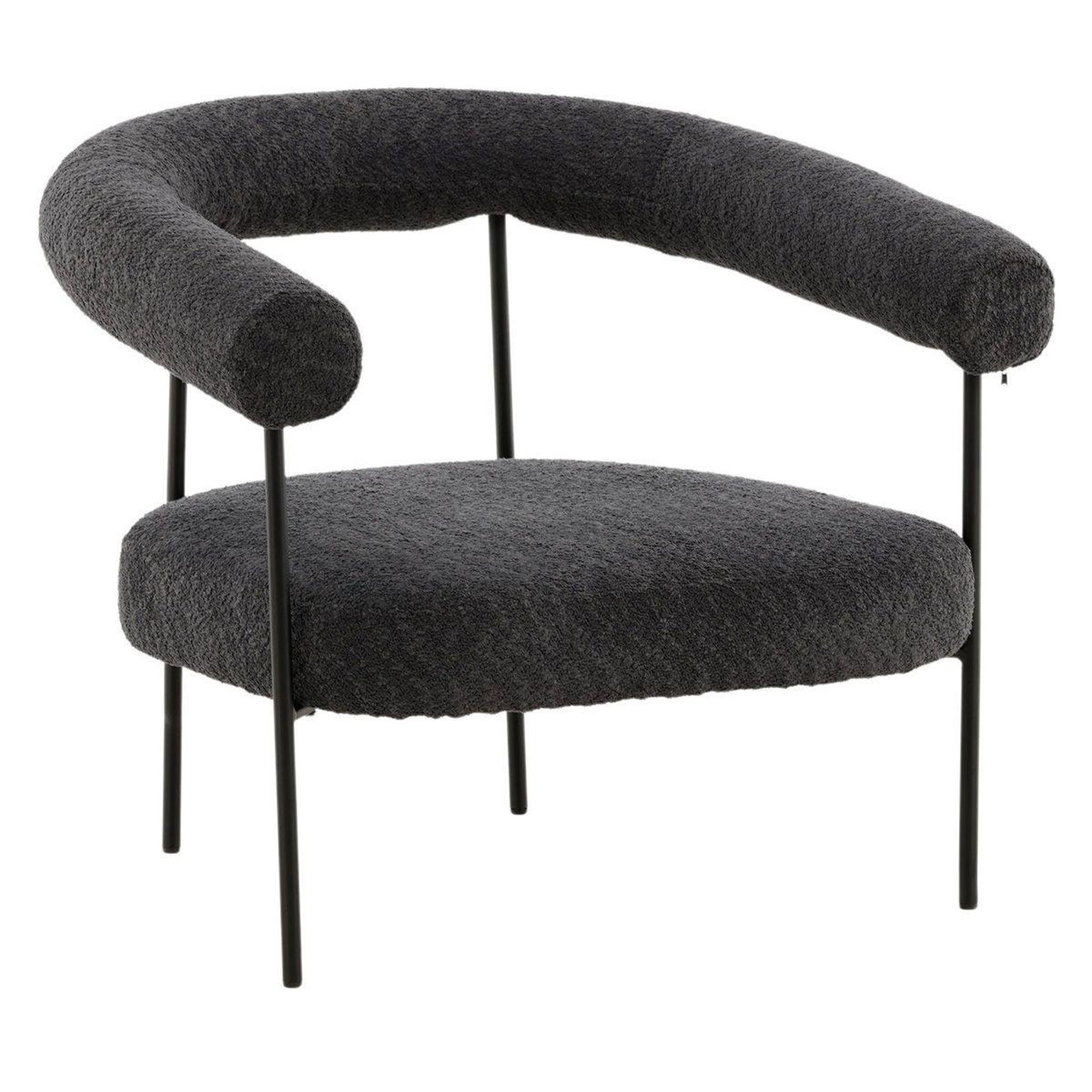 Paris Prix Fauteuil arrondi  hokasen x josefin  88cm gris foncé