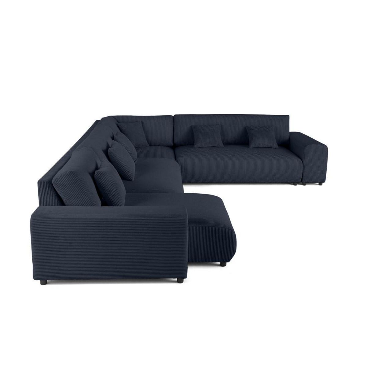 LISA DESIGN Garance - canapé modulable d'angle droit - 8 places - en velours côtelé