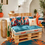 Voir la diapositive 4 : ATMOSPHERA Coussin Dossier Palette Extérieur  Yucatan  40x60cm Multicolore