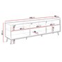 Voir la diapositive 4 : BEST MOBILIER Sorolla - meuble tv - 3 tiroirs et 3 niches - 195 cm
