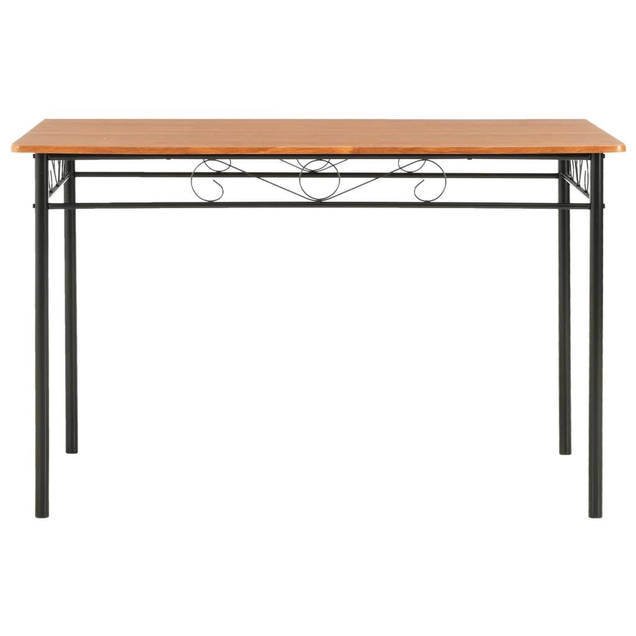 Voir la diapositive 3 : VIDAXL Ensemble de salle a manger 7 pcs MDF et acier Marron