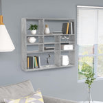 VIDAXL Etagere murale Gris beton 90x16x78 cm Bois d'ingenierie