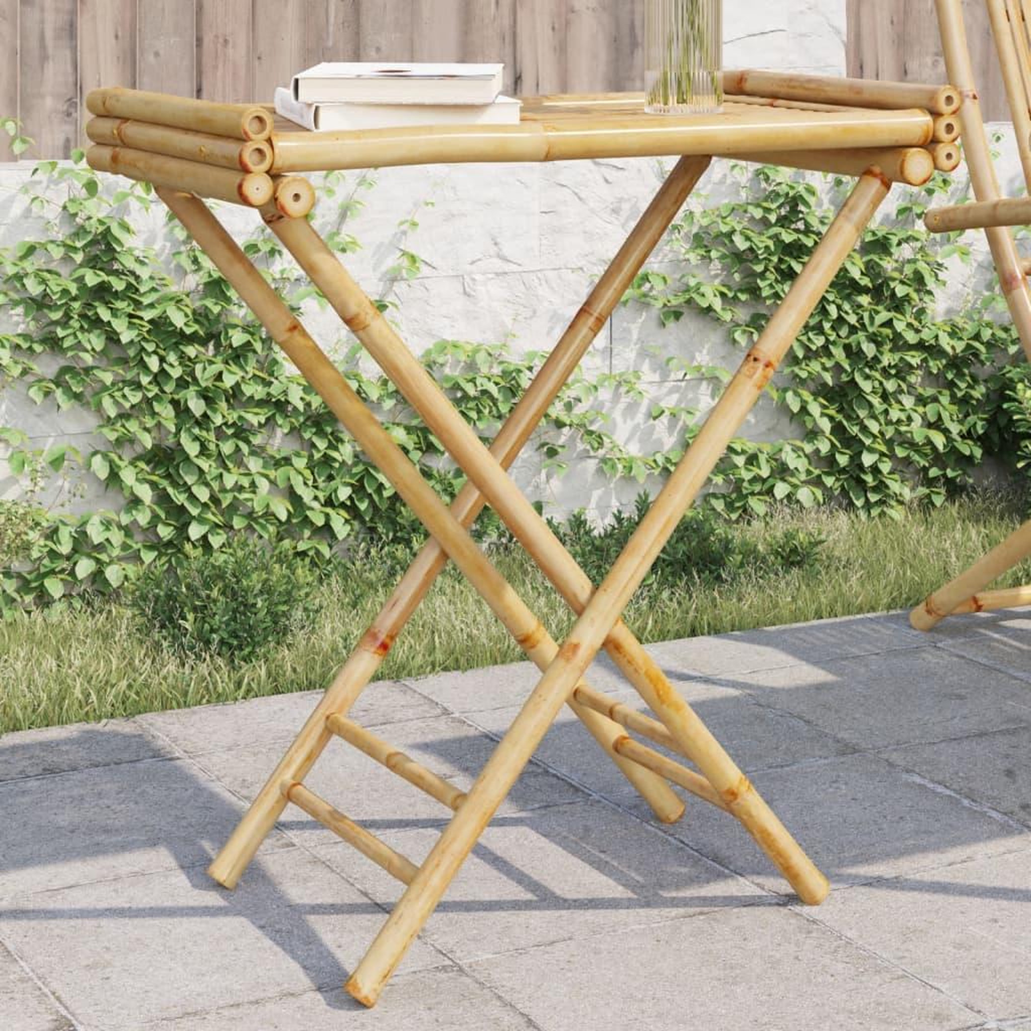 VIDAXL Table a plateau pliante 70,5x42,5x80 cm bambou