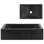 VIDAXL Lavabo 45x30x12 cm marbre noir brillant