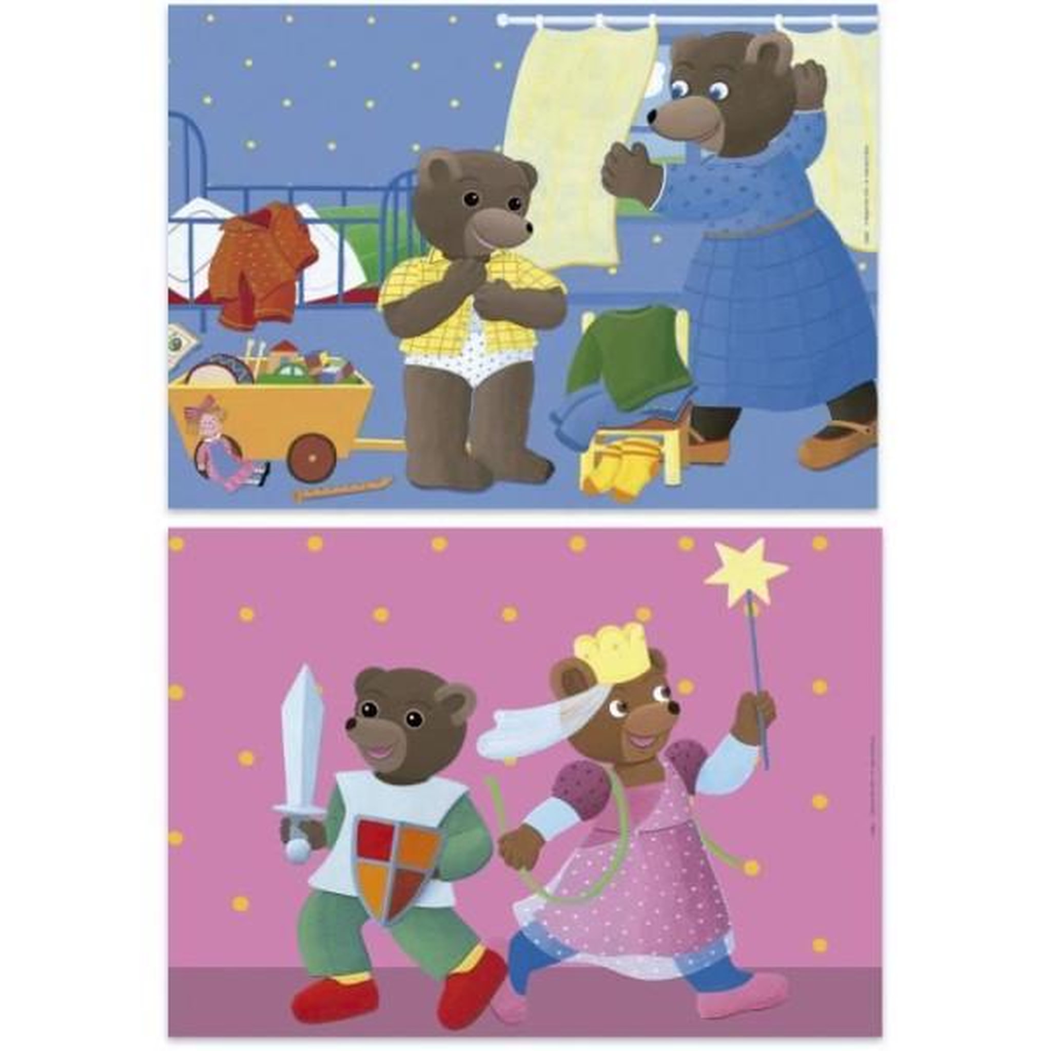 Voir la diapositive 2 : EDUCA Puzzle - EDUCA - Petit Ours Brun : Ensemble de 2 puzzles de 48 pieces pour enfants des 4 ans
